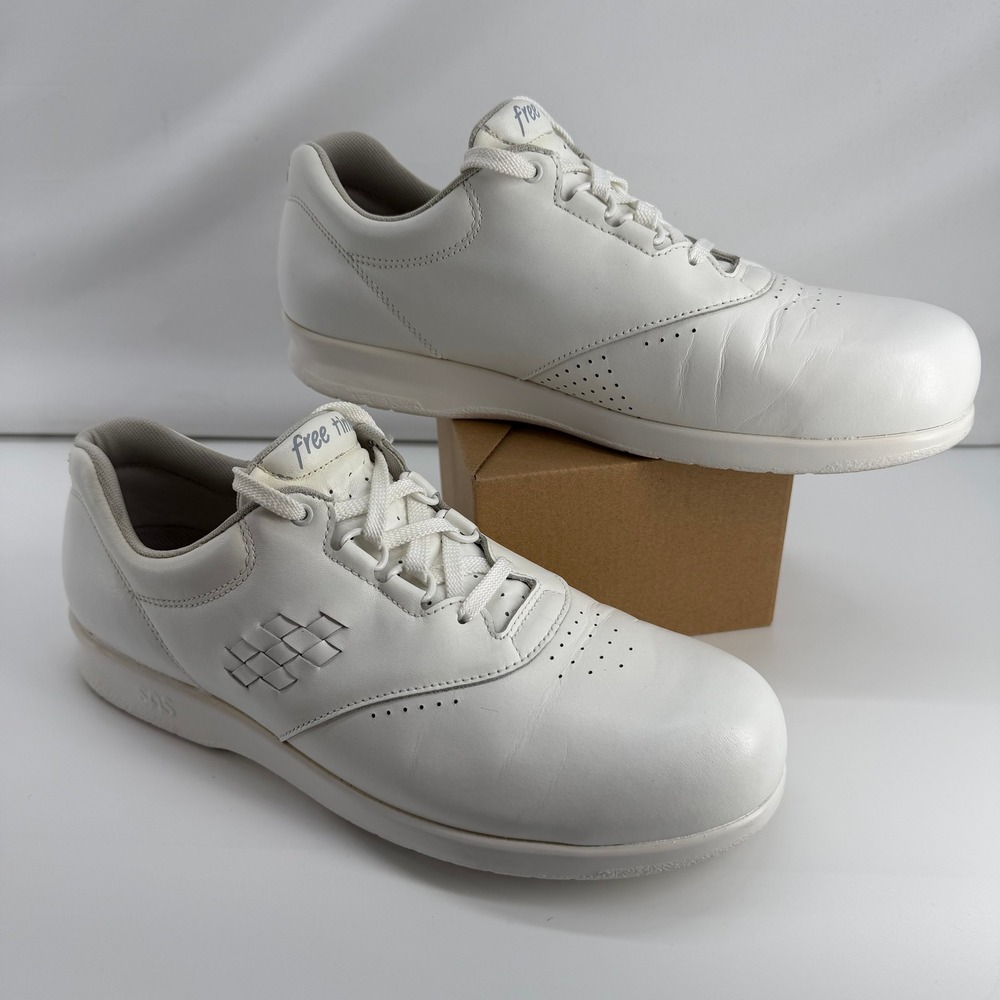 SAS Free Time Womens 11 M White Leather Walking Shoes Sneakers Comfort USA Made